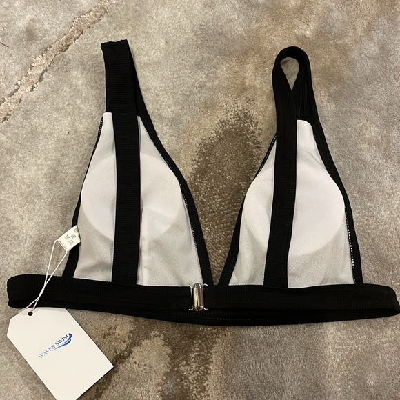 Waves Swim Black Ribbed High-Waist Bikini - Picture 6 of 8